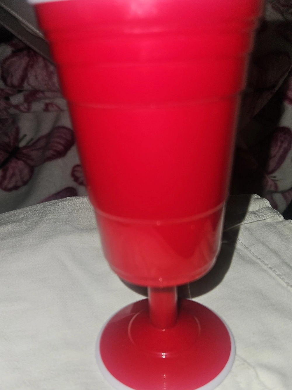 Red Plastic Wine Glass - Lightweight Party Goblet